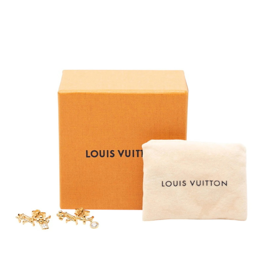 LOUIS VUITTON Gold Earrings - Picture 4 of 4